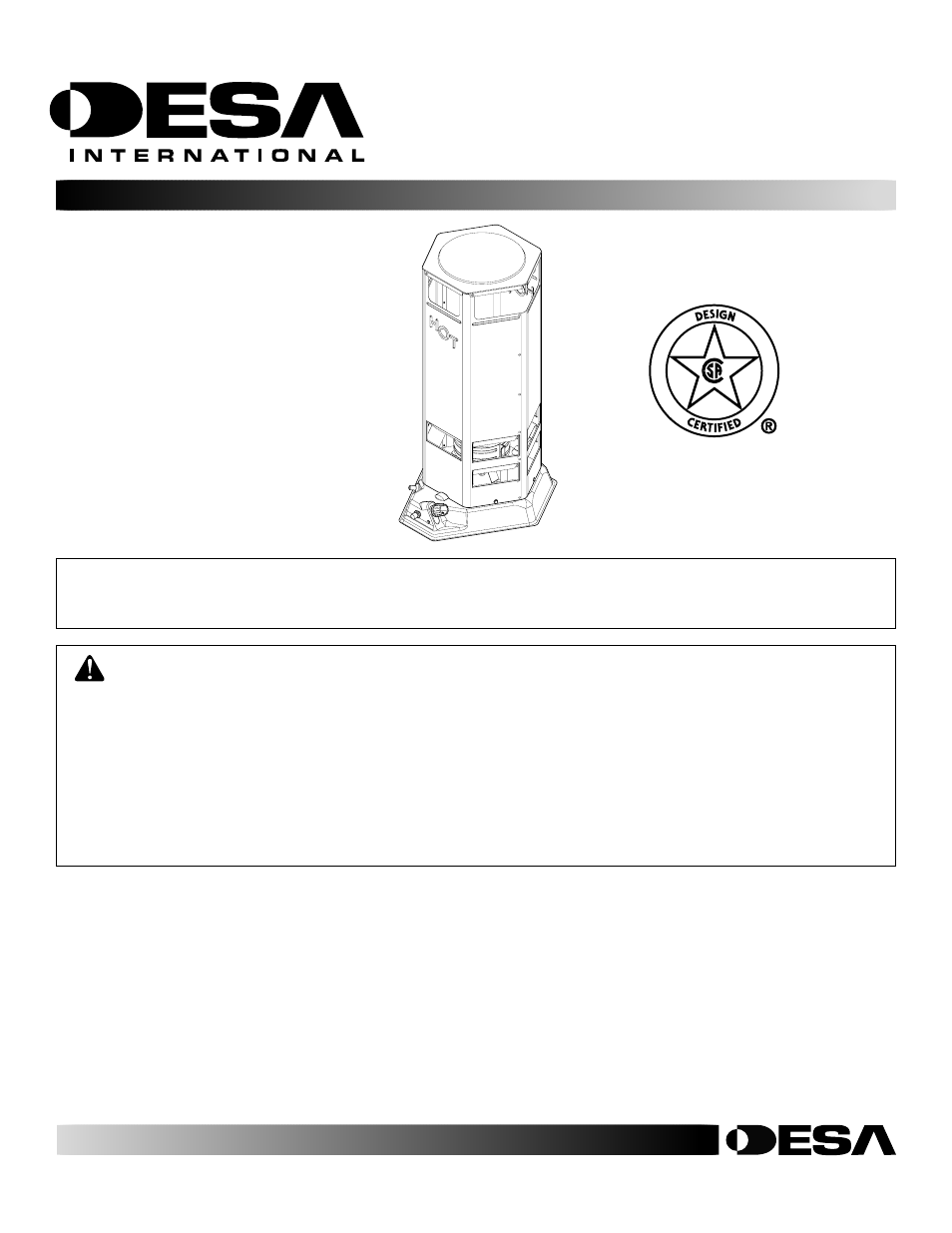 Desa 100 User Manual | 12 pages