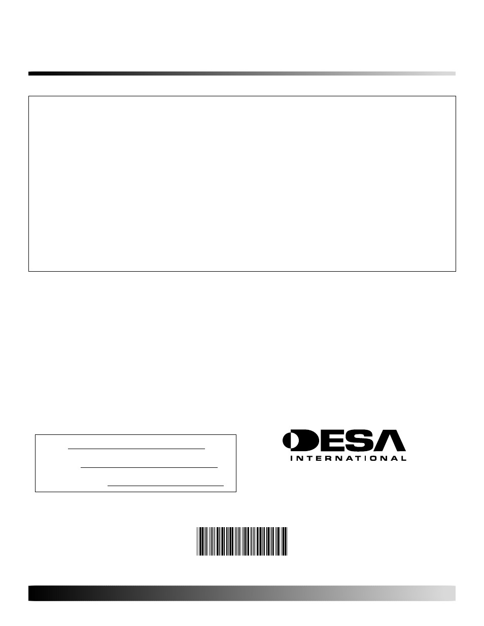 Warranty and repair service | Desa 100 User Manual | Page 12 / 12