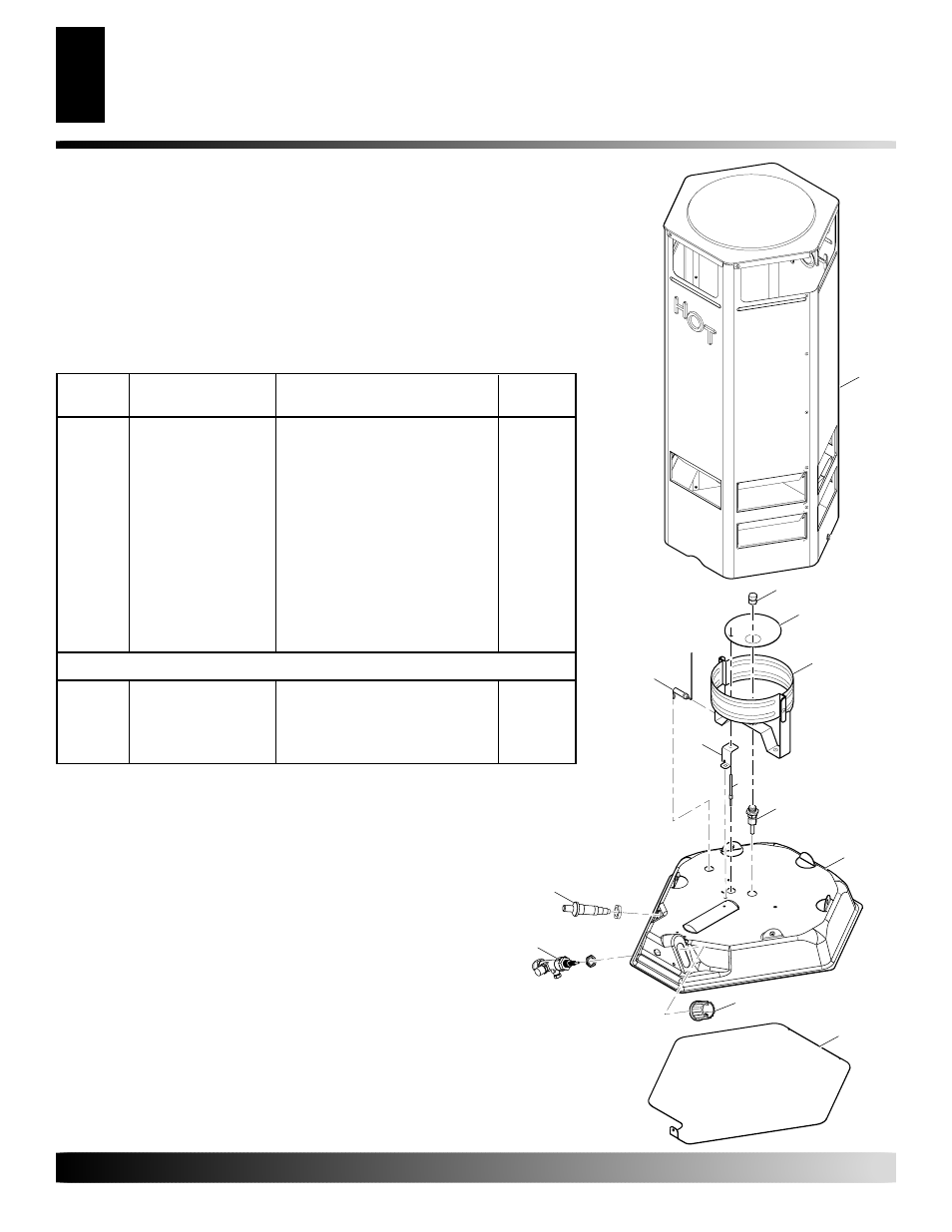 Illustrated parts breakdown and parts list | Desa 100 User Manual | Page 8 / 12