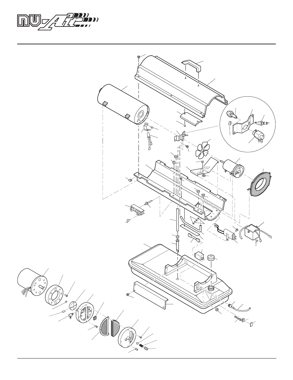 Portable forced air heaters, Illustrated parts breakdown | Desa NTH100 User Manual | Page 14 / 26