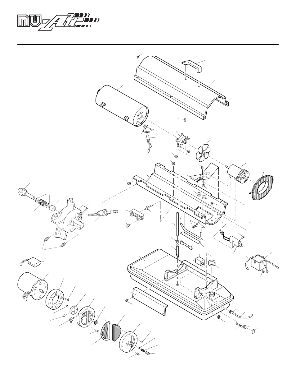 Portable forced air heaters, Illustrated parts breakdown | Desa NTH100 User Manual | Page 16 / 26