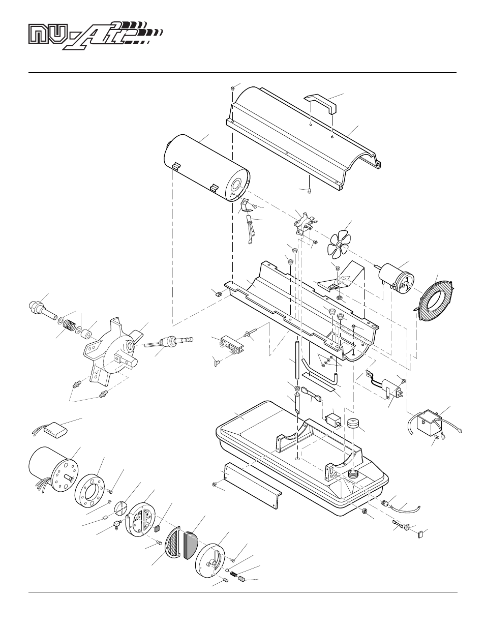 Portable forced air heaters, Illustrated parts breakdown | Desa NTH100 User Manual | Page 18 / 26