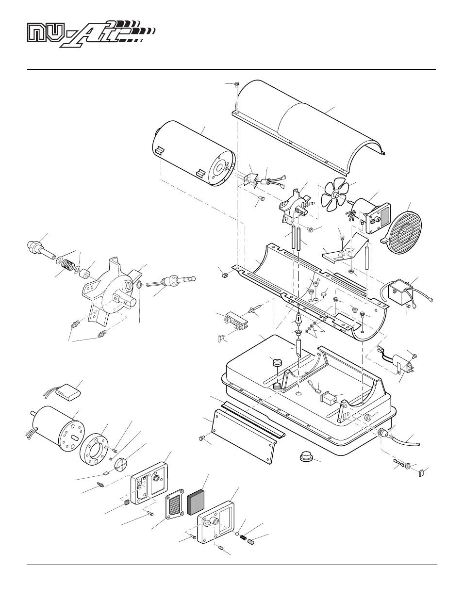 Portable forced air heaters, Illustrated parts breakdown | Desa NTH100 User Manual | Page 22 / 26