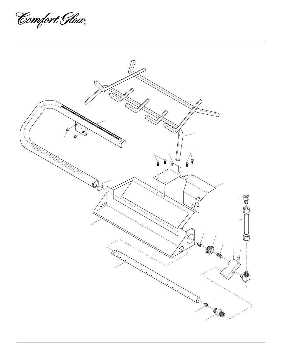 Vented natural gas logs, Illustrated parts breakdown | Desa 901910-01A.pdf User Manual | Page 12 / 16