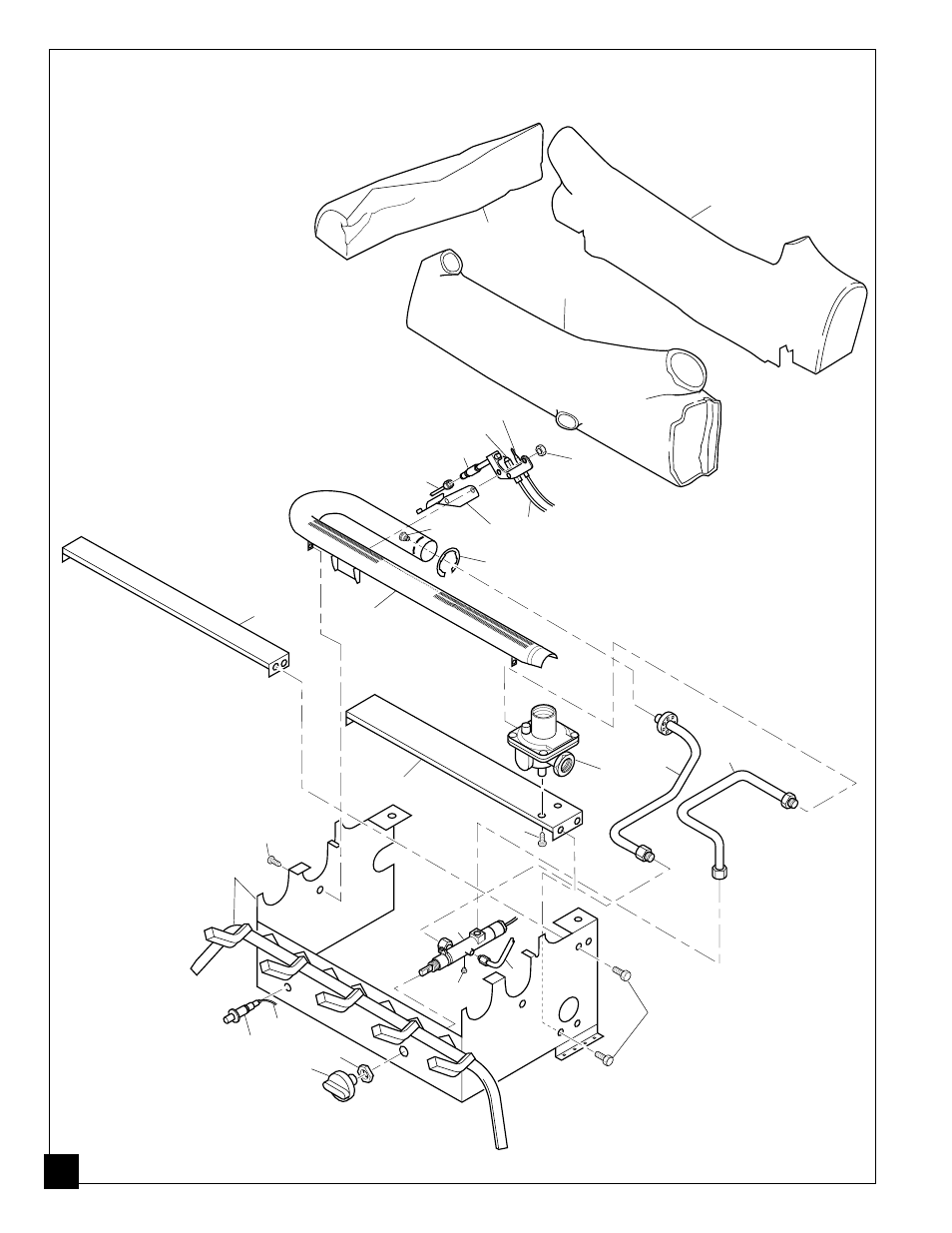 Illustrated parts breakdown | Desa FLAME-MAX UNVENTED (VENT-FREE) NATURAL GAS LOG HEATER User Manual | Page 30 / 36