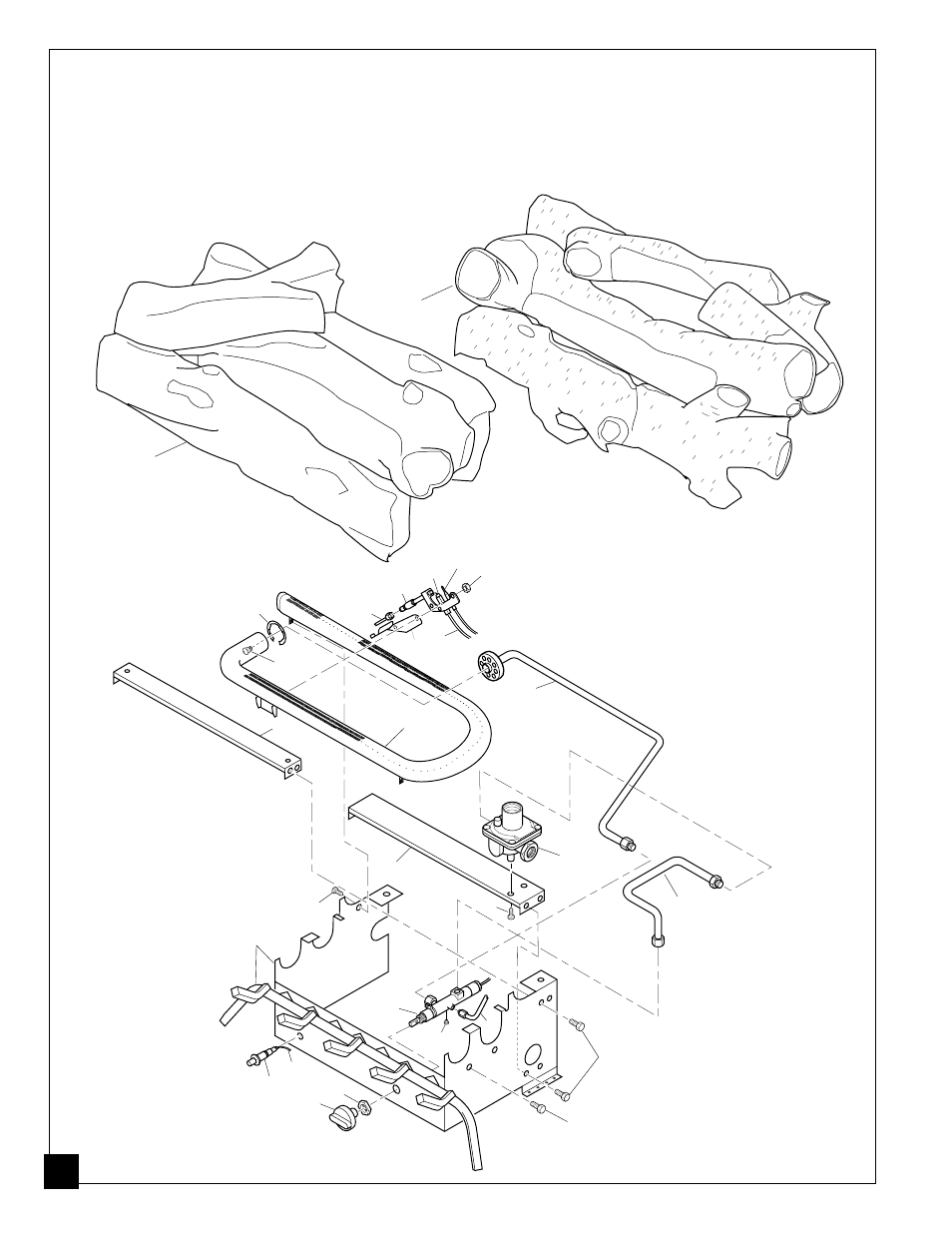 Illustrated parts breakdown | Desa FLAME-MAX UNVENTED (VENT-FREE) NATURAL GAS LOG HEATER User Manual | Page 32 / 36