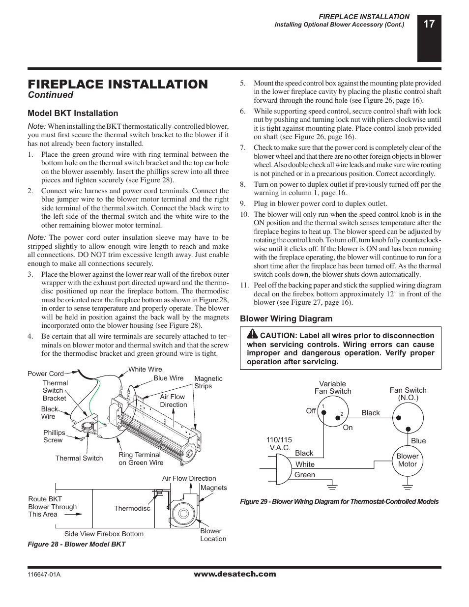 Fireplace installation | Desa (V)T32EN-A Series User Manual | Page 17 / 38