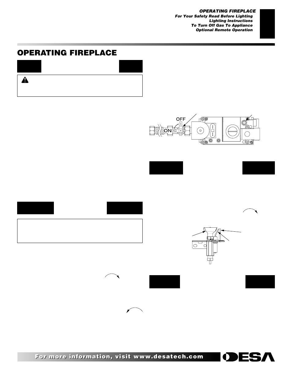 Operating fireplace | Desa (V)V42ENA(1) Series User Manual | Page 25 / 38