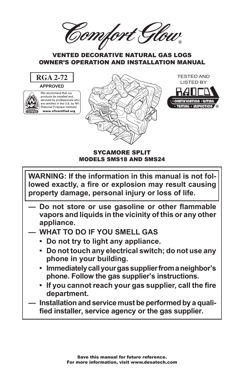 Desa SMS24 User Manual | 16 pages