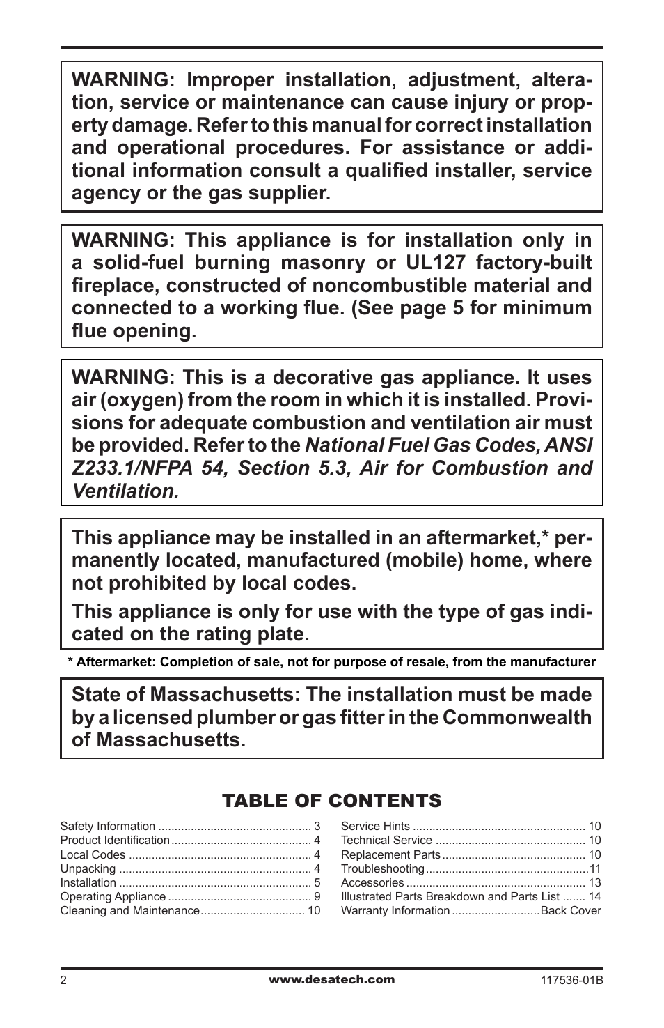 Desa SMS24 User Manual | Page 2 / 16