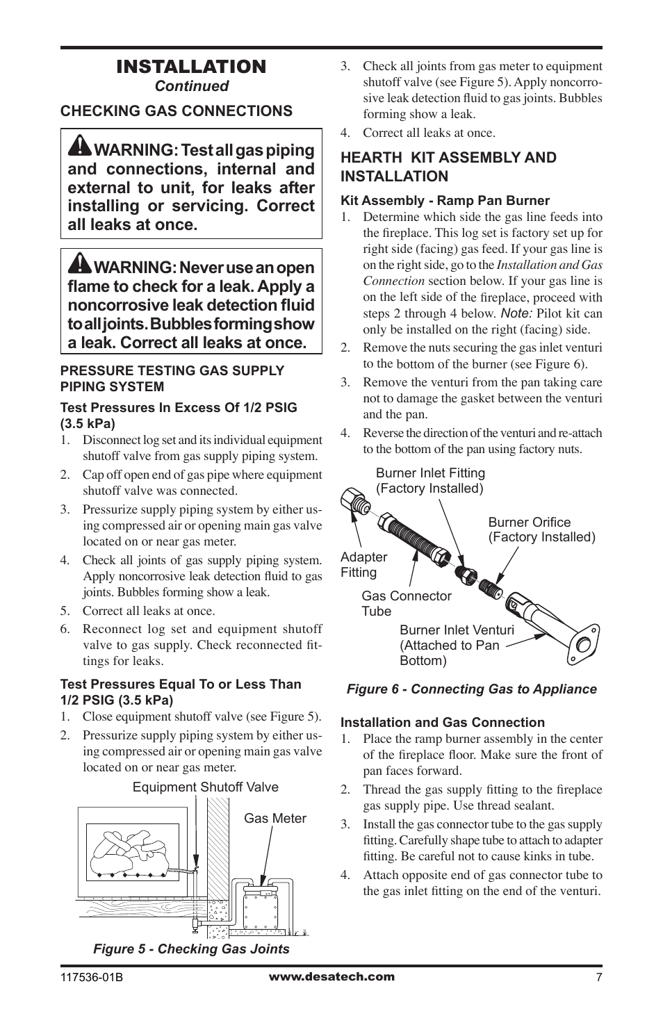 Installation | Desa SMS24 User Manual | Page 7 / 16