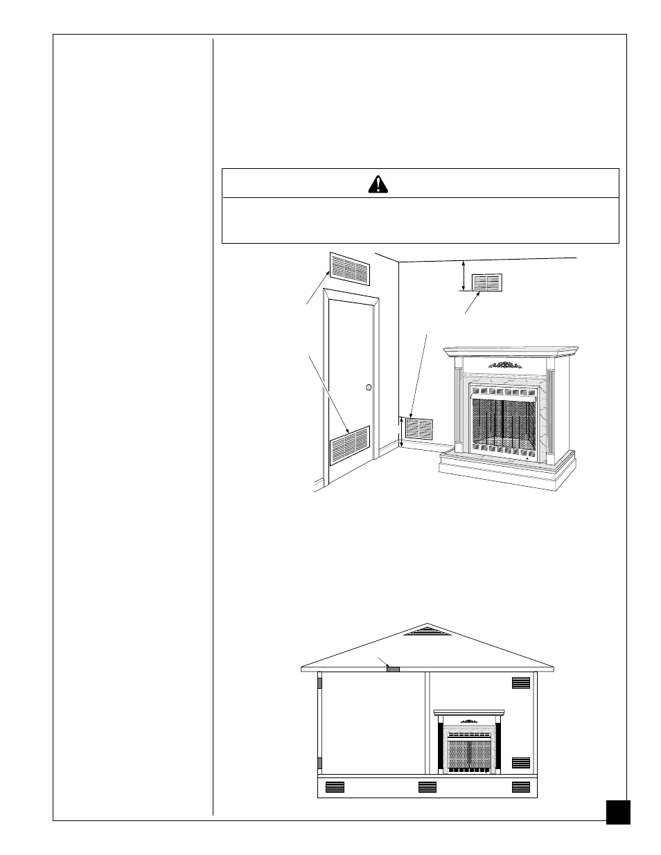 Air for combustion and ventilation, Warning, Continued | Ventilation air | Desa FB32C User Manual | Page 9 / 28