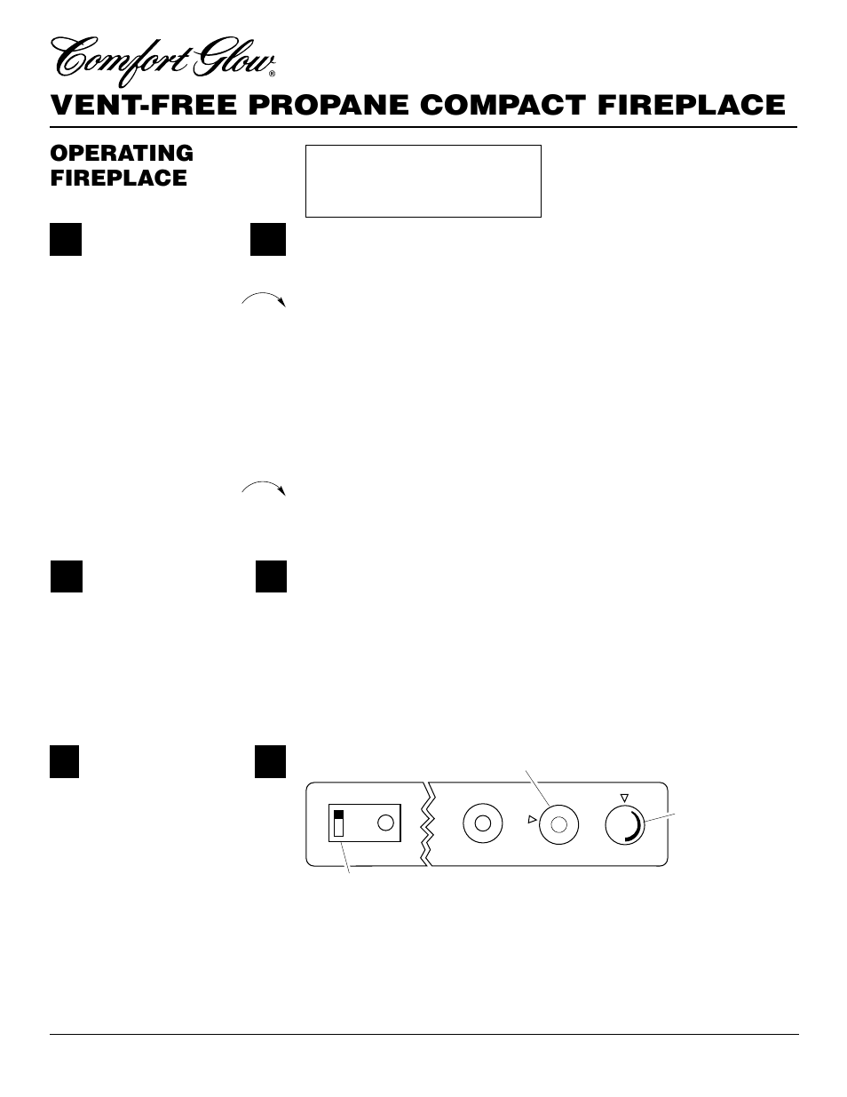 Vent-free propane compact fireplace, Operating fireplace, Continued | Desa CGCF26PRA User Manual | Page 16 / 26