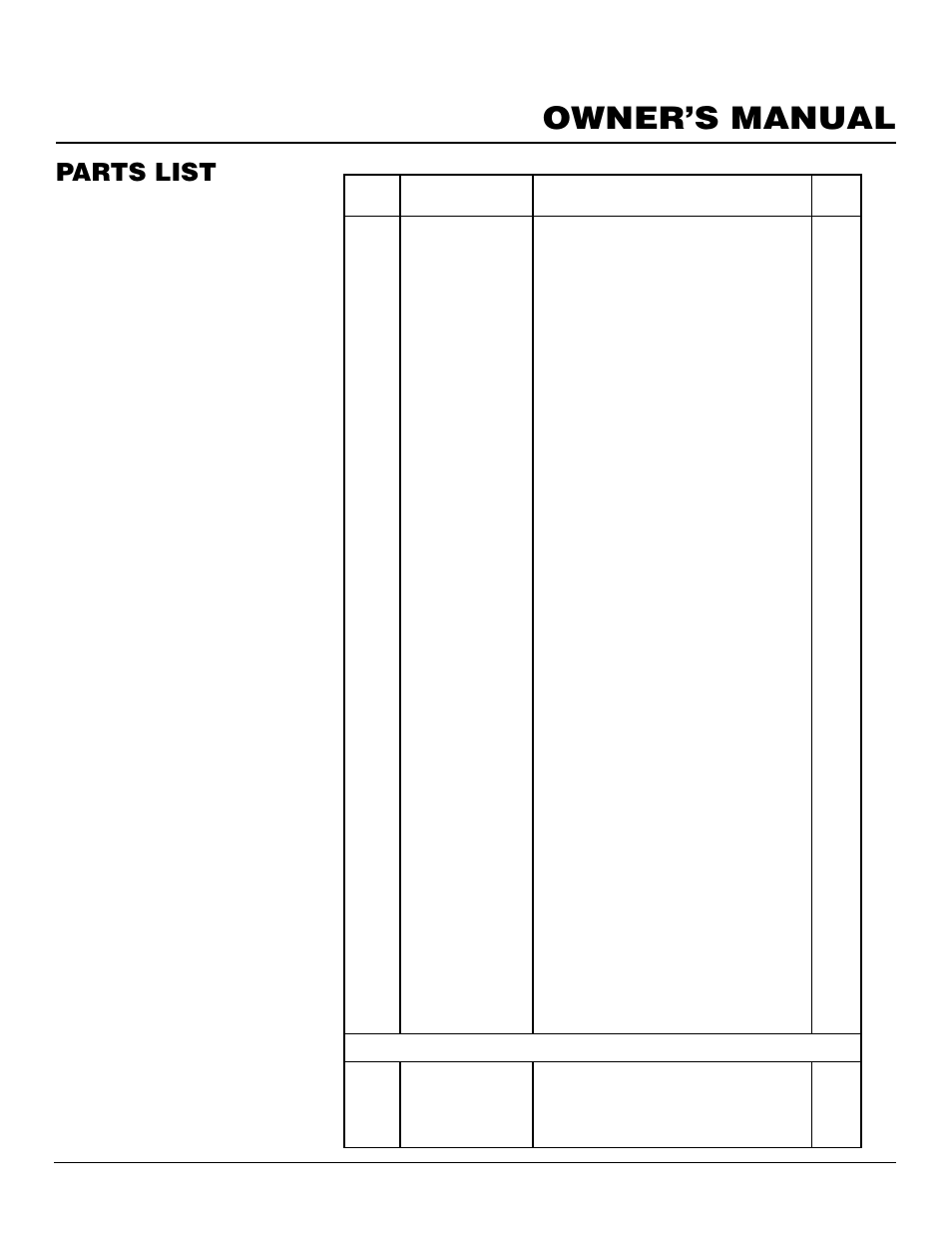 Owner’s manual, Parts list, Cgcf26pra | Desa CGCF26PRA User Manual | Page 23 / 26