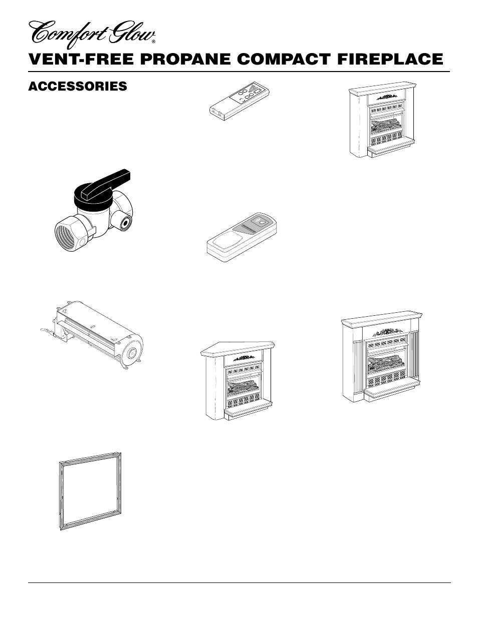 Vent-free propane compact fireplace, Accessories | Desa CGCF26PRA User Manual | Page 24 / 26