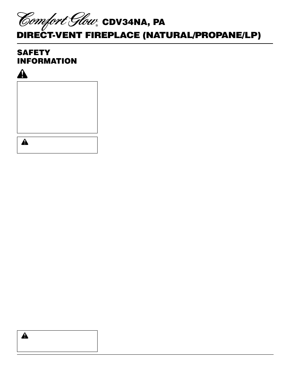 Safety information | Desa CDV34NA User Manual | Page 2 / 34