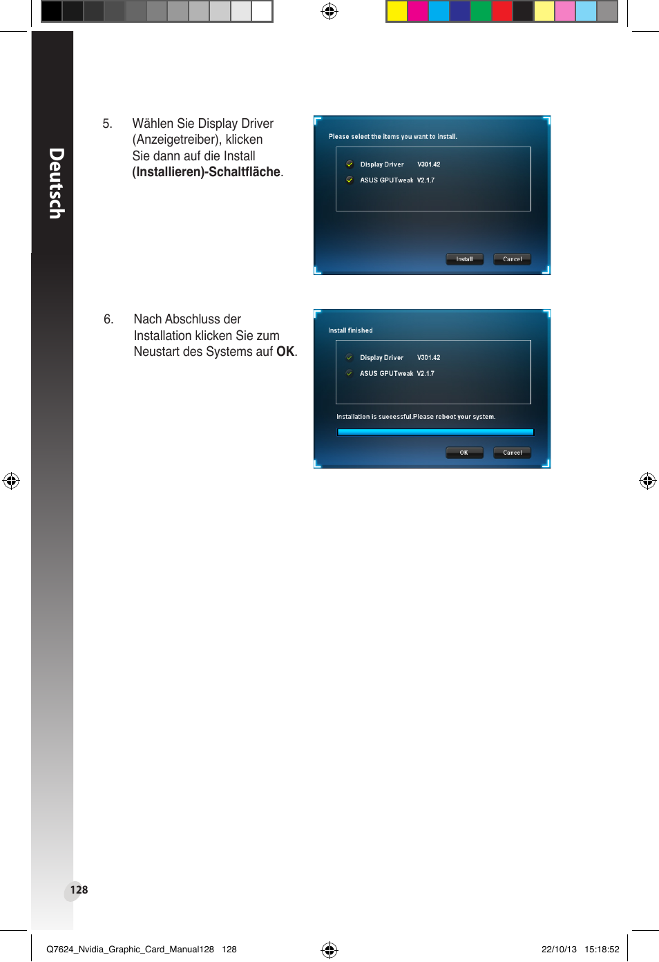 Deutsch | Asus Radeon RX 6800 XT TUF GAMING Graphics Card User Manual | Page 128 / 321