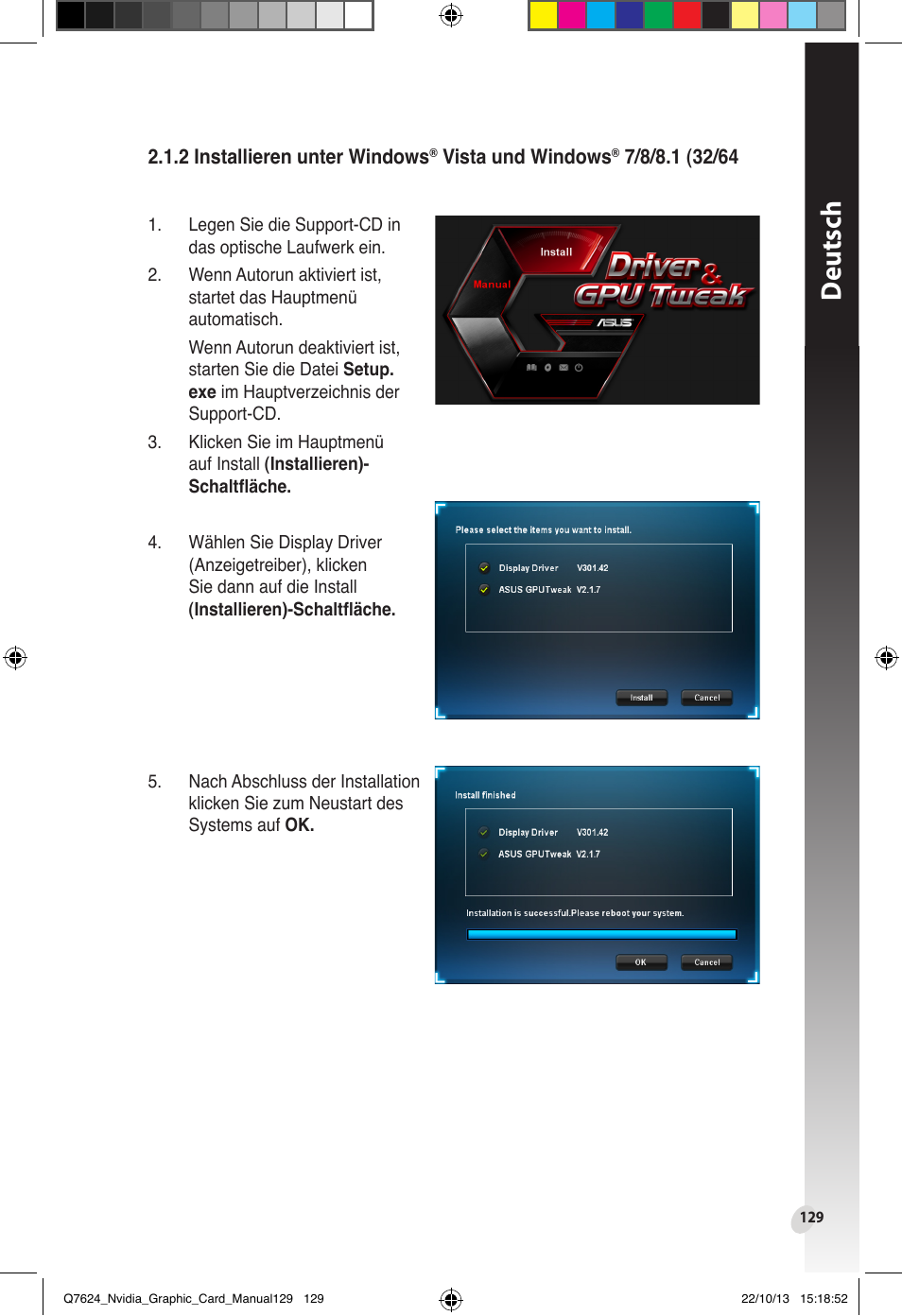 Deutsch | Asus Radeon RX 6800 XT TUF GAMING Graphics Card User Manual | Page 129 / 321