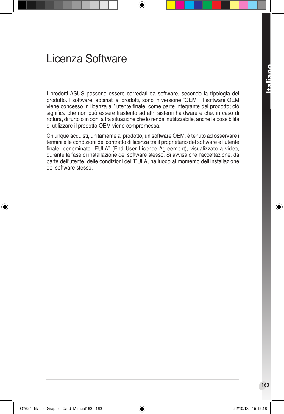 Licenza software, Italiano | Asus Radeon RX 6800 XT TUF GAMING Graphics Card User Manual | Page 163 / 321