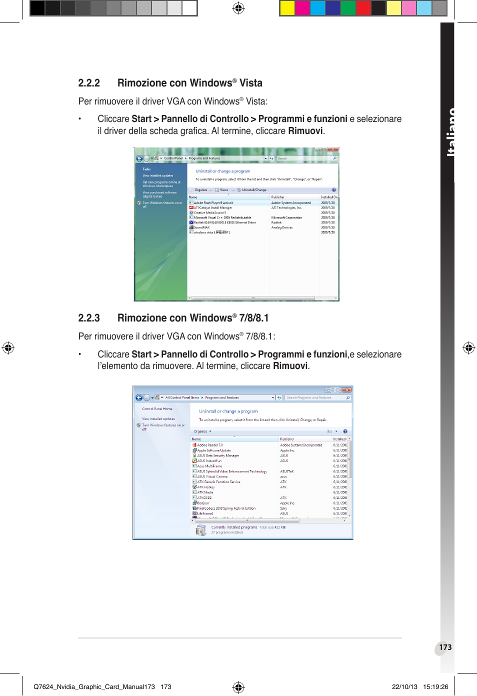 Italiano | Asus Radeon RX 6800 XT TUF GAMING Graphics Card User Manual | Page 173 / 321