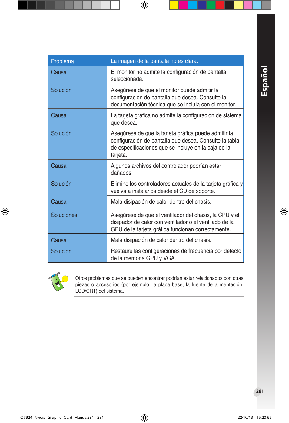 Español | Asus Radeon RX 6800 XT TUF GAMING Graphics Card User Manual | Page 281 / 321