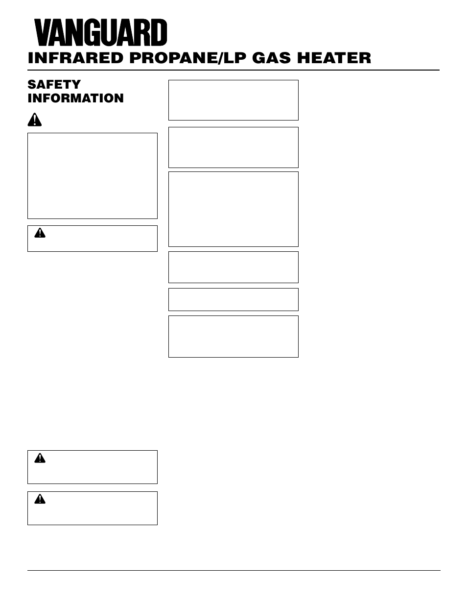 Infrared propane/lp gas heater, Safety information | Desa VP2600TB User Manual | Page 2 / 24