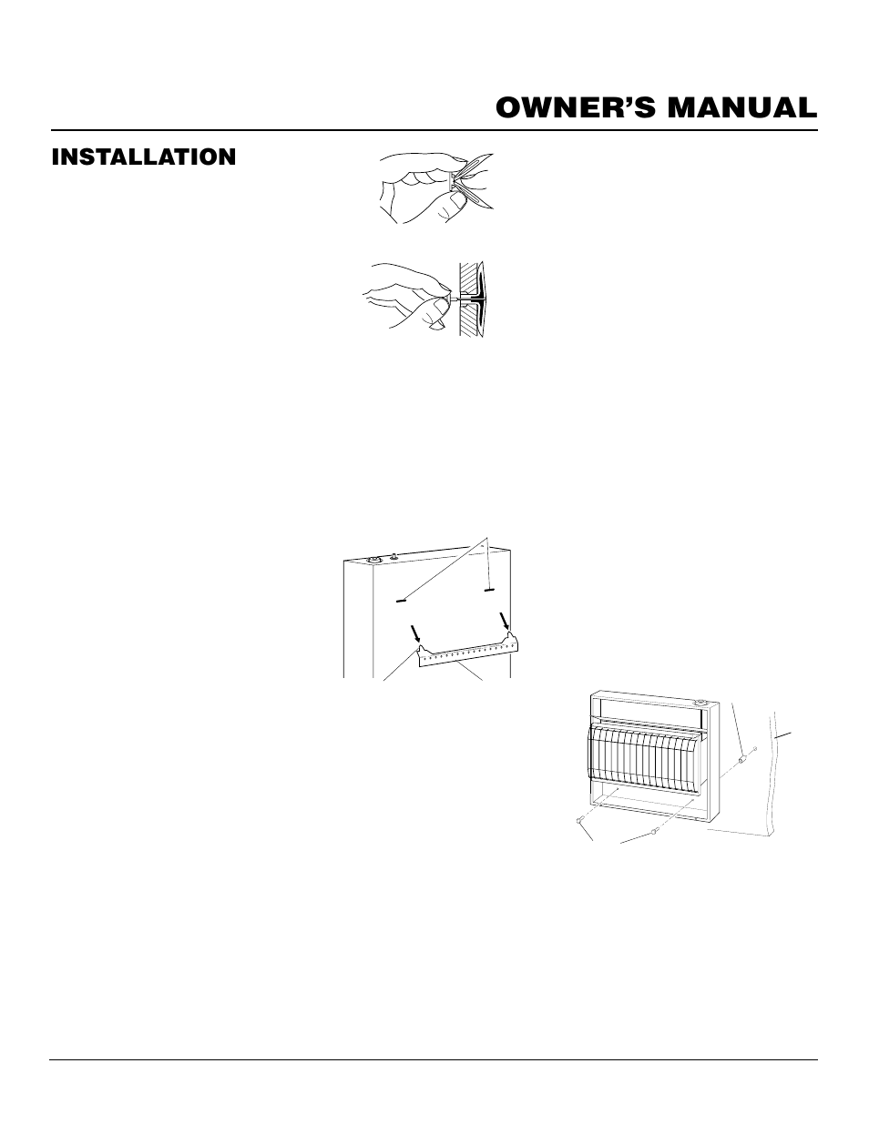 Owner’s manual, Installation, Continued | Desa VP2600TB User Manual | Page 9 / 24