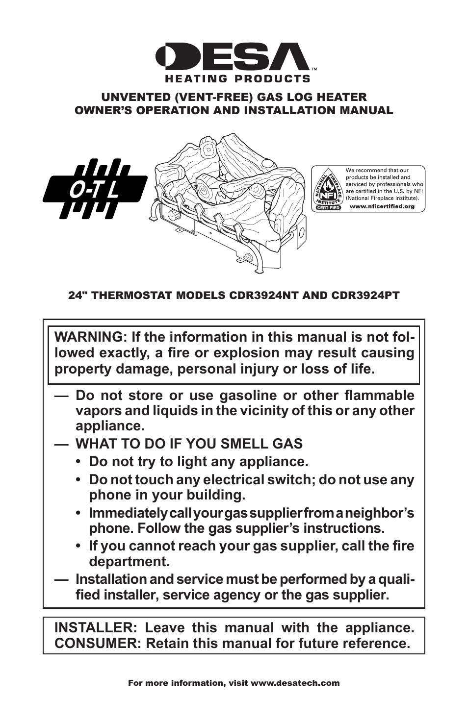 Desa CDR3924PT User Manual | 28 pages