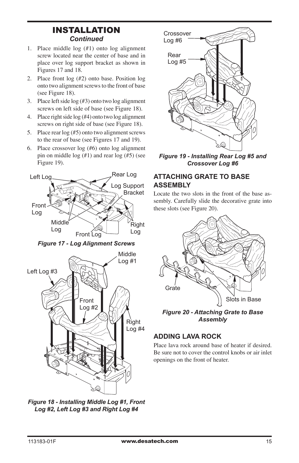 Installation | Desa CDR3924PT User Manual | Page 15 / 28