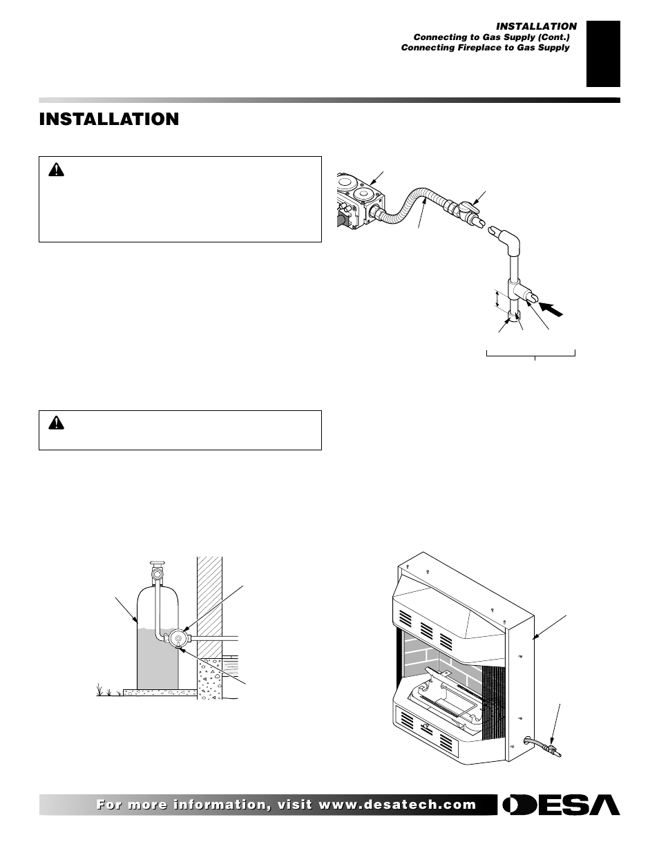 Installation, Continued | Desa CF26NT User Manual | Page 13 / 30