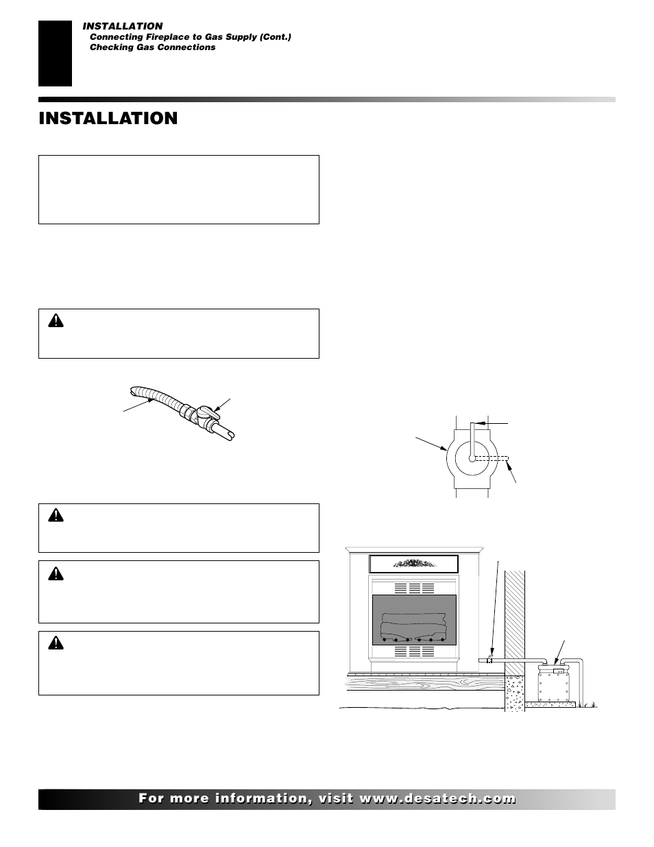 Installation, Continued | Desa CF26NT User Manual | Page 14 / 30