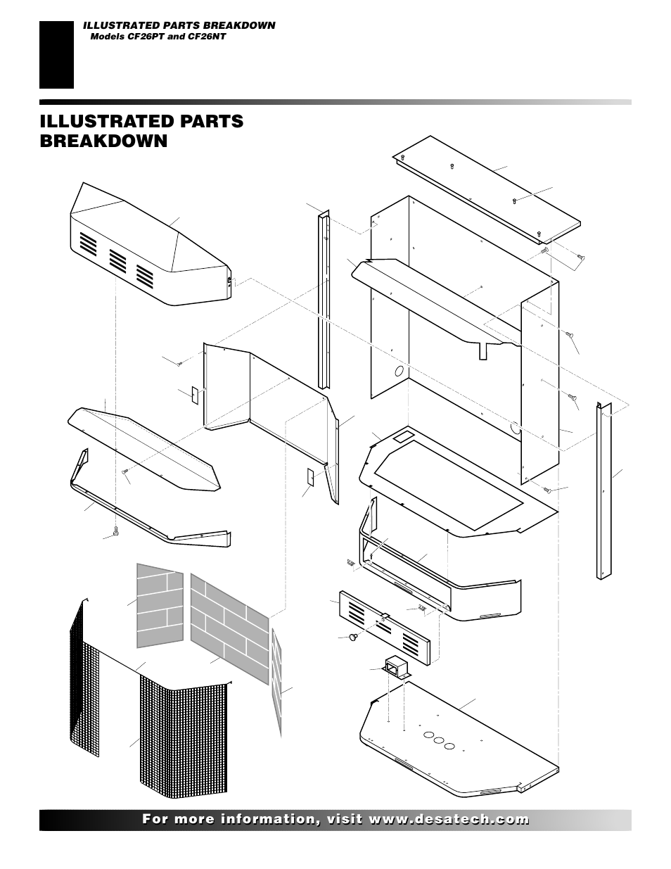 Illustrated parts breakdown | Desa CF26NT User Manual | Page 24 / 30