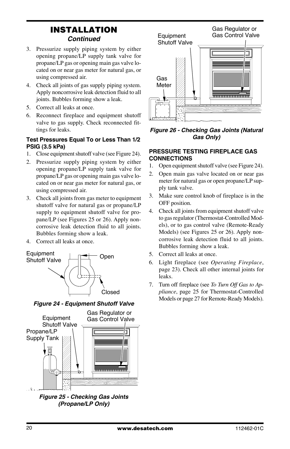 Installation, Continued | Desa CGCF10PR User Manual | Page 20 / 44