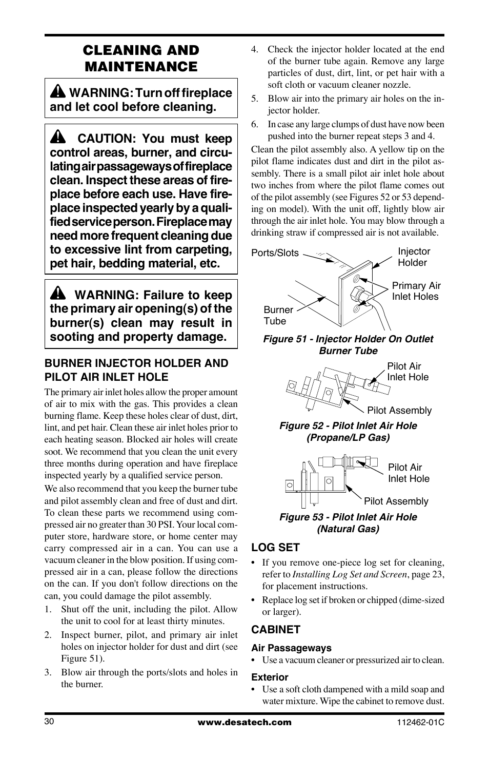 Cleaning and maintenance | Desa CGCF10PR User Manual | Page 30 / 44