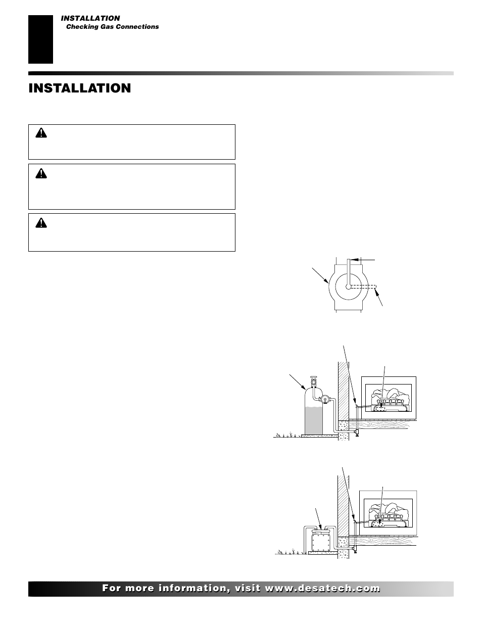 Installation, Continued | Desa VRL30PT User Manual | Page 14 / 38