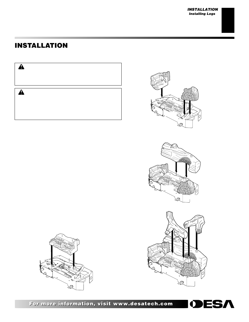 Installation, Continued | Desa VRL30PT User Manual | Page 15 / 38