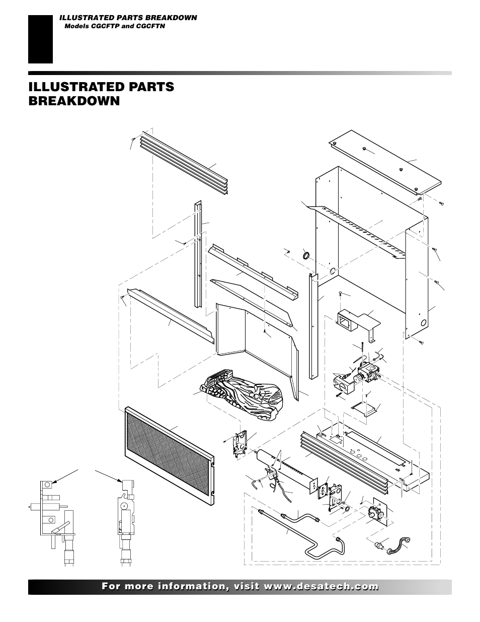 Illustrated parts breakdown, Models cgcftp and cgcftn | Desa CGCFTP CGCFTN User Manual | Page 24 / 30