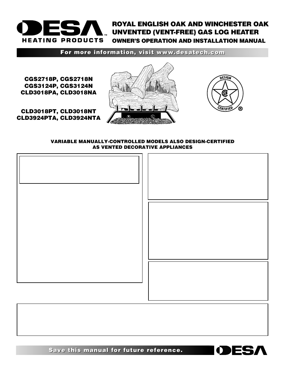 Desa CGS2718P User Manual | 36 pages