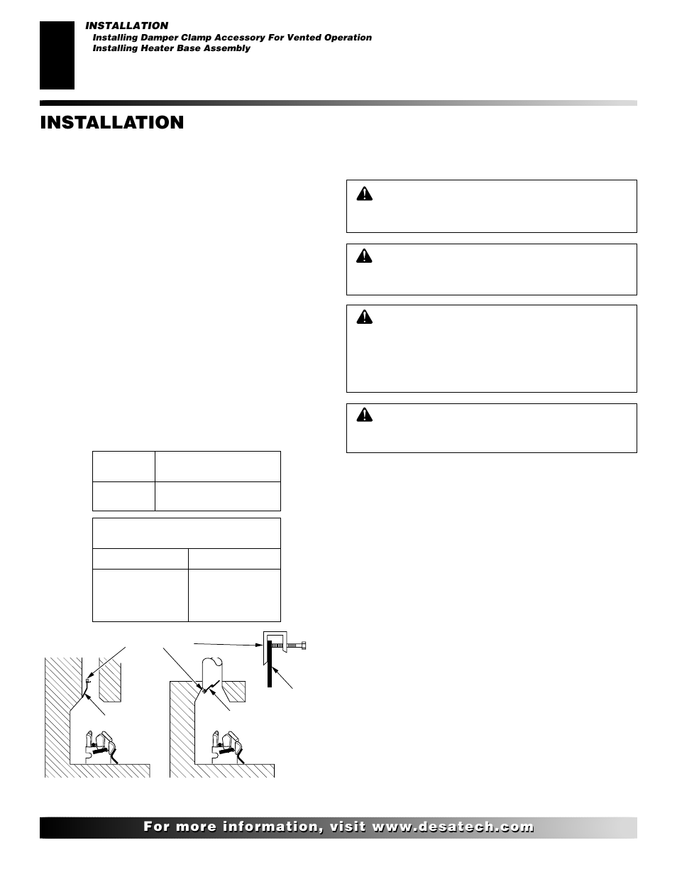 Installation, Continued | Desa CGS2718P User Manual | Page 10 / 36