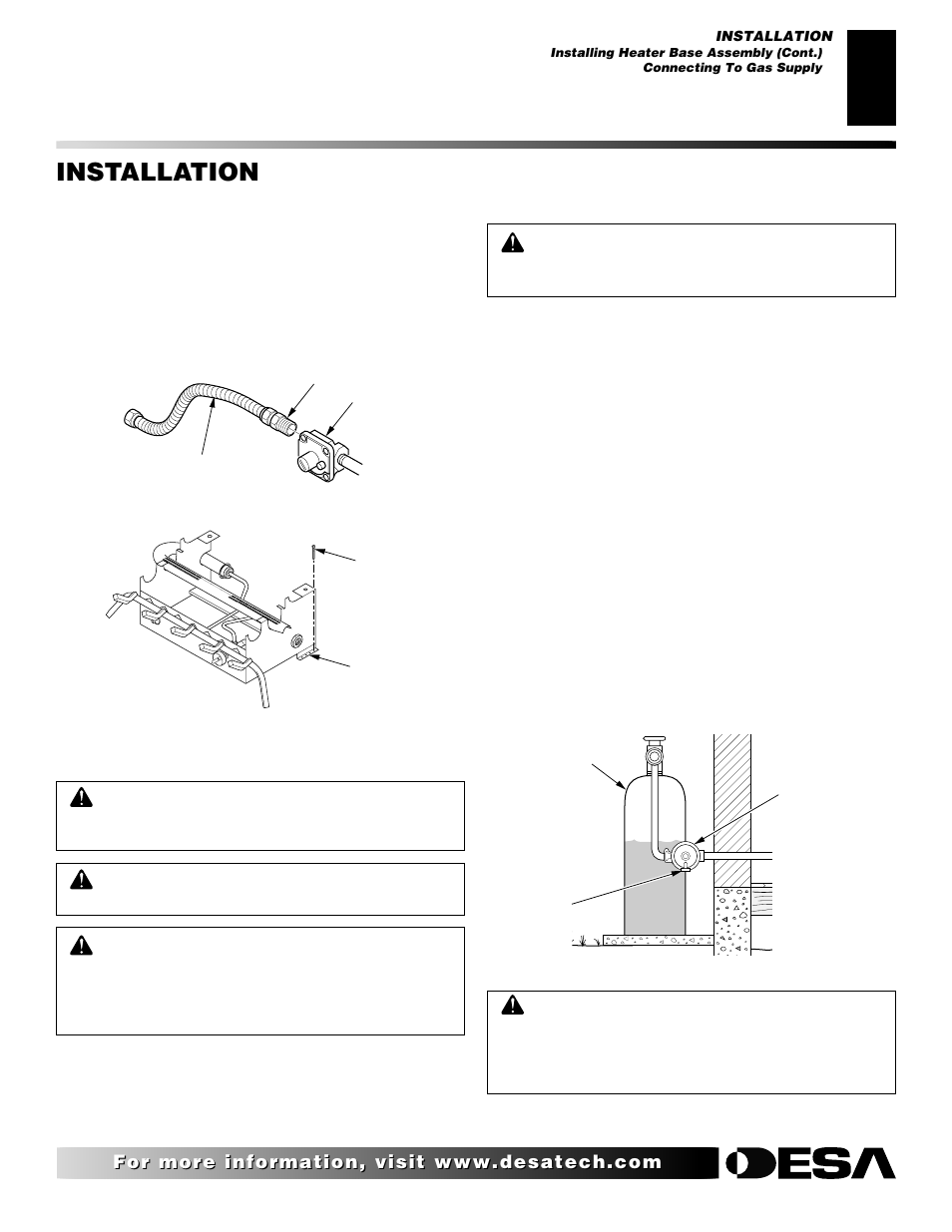 Installation, Continued | Desa CGS2718P User Manual | Page 11 / 36