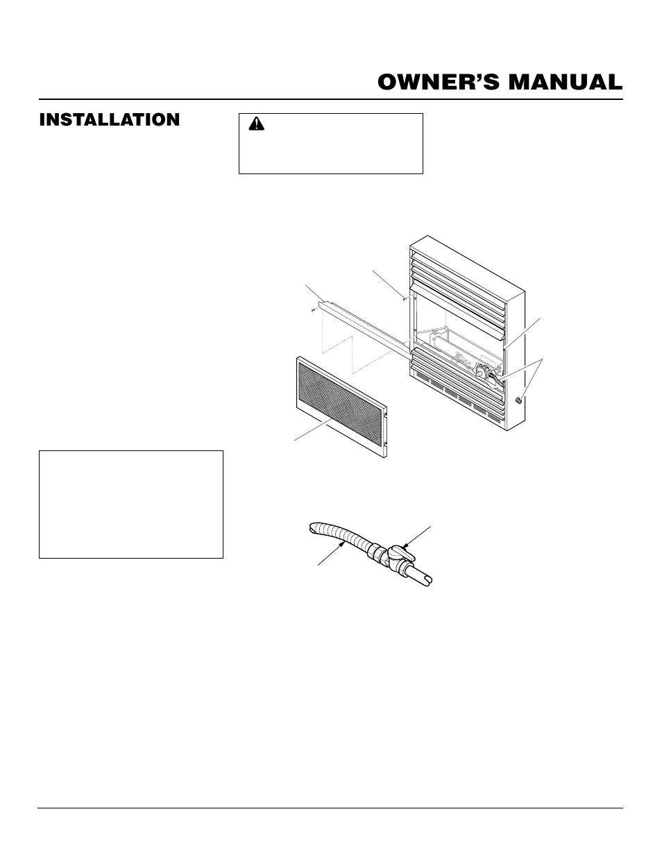 Owner’s manual, Installation | Desa CGCFTP 14 User Manual | Page 15 / 28