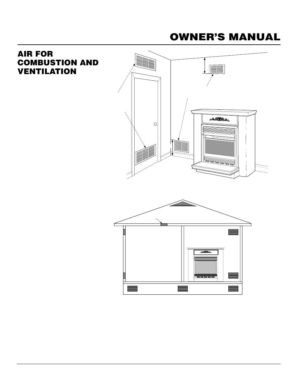 Owner’s manual, Air for combustion and ventilation, Continued | Ventilation air | Desa CGCFTP 14 User Manual | Page 7 / 28
