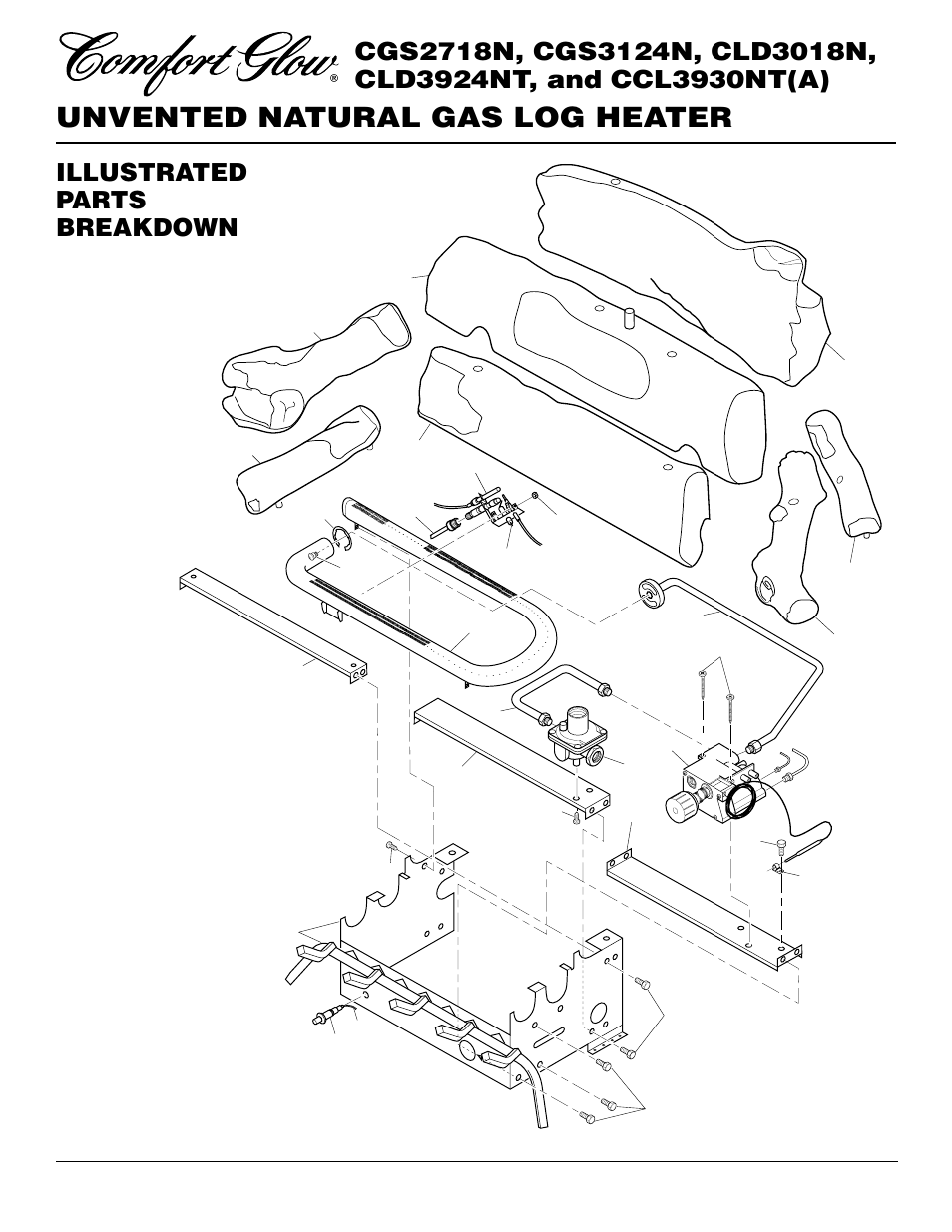 Unvented natural gas log heater | Desa CLD3924NT User Manual | Page 32 / 34