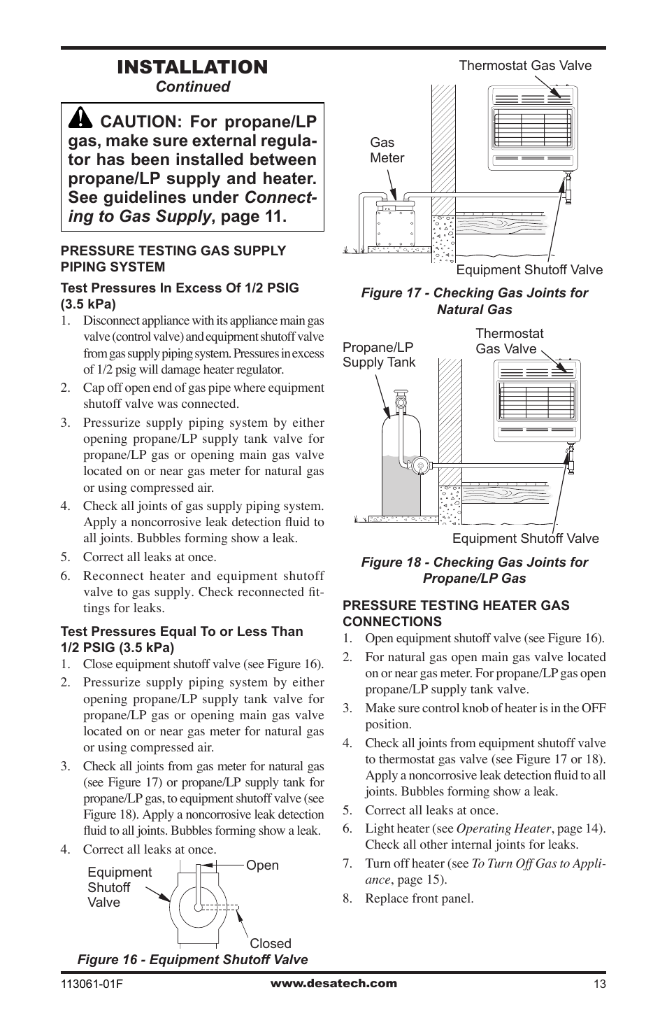 Installation | Desa VP30BTA User Manual | Page 13 / 24