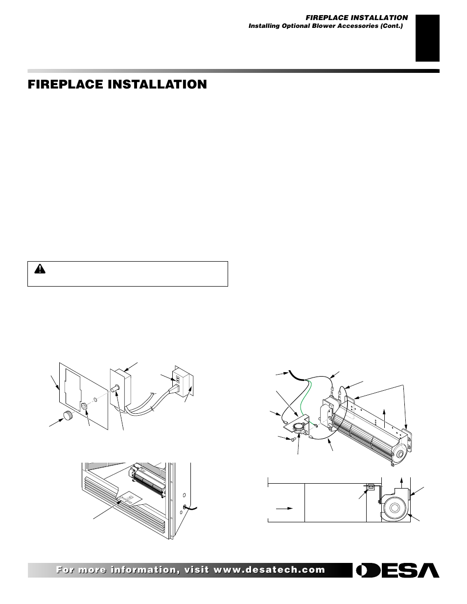 Fireplace installation, Continued | Desa (V)K36N SERIES User Manual | Page 17 / 40