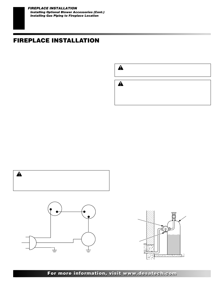 Fireplace installation, Continued | Desa (V)K36N SERIES User Manual | Page 18 / 40