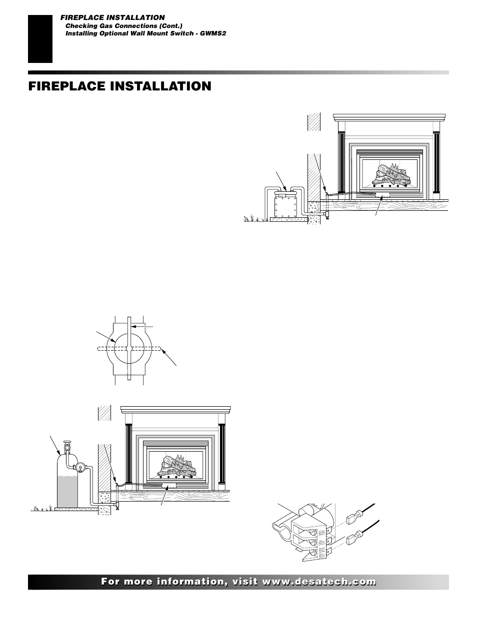 Fireplace installation, Continued | Desa (V)K36N SERIES User Manual | Page 20 / 40