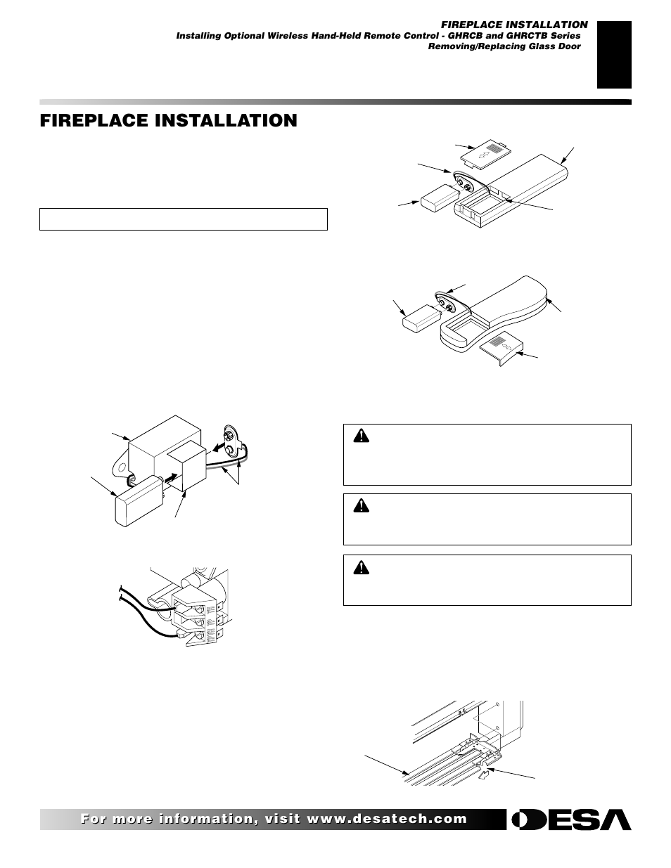 Fireplace installation, Continued | Desa (V)K36N SERIES User Manual | Page 21 / 40