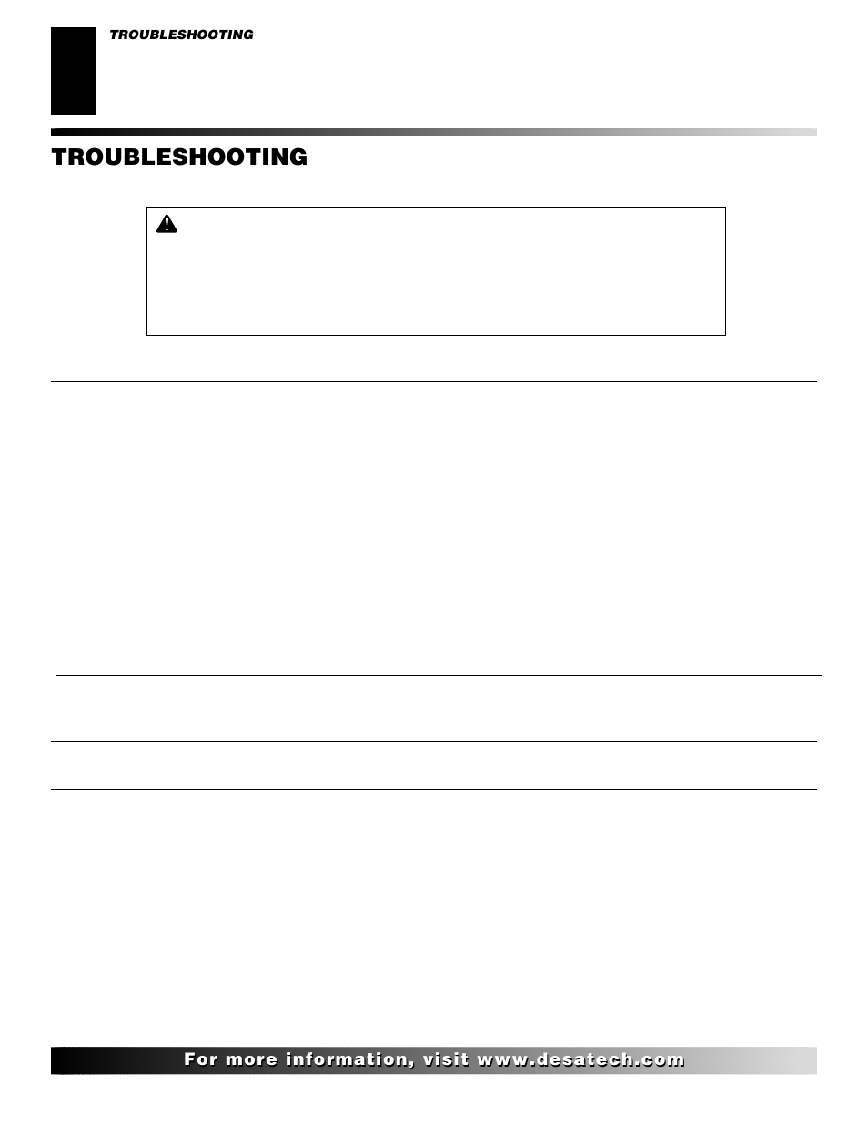 Troubleshooting, Continued | Desa (V)K36N SERIES User Manual | Page 30 / 40