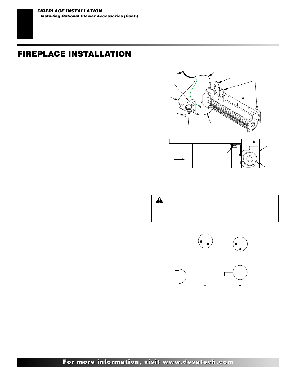 Fireplace installation, Continued | Desa CTDV36NR User Manual | Page 18 / 38